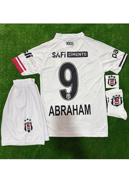 Bêşiktâş,/ 25-26 Yeni Sezon Abraham //9 Çocuk Futbol Forması 4'lü Set - Deplasman Beyaz