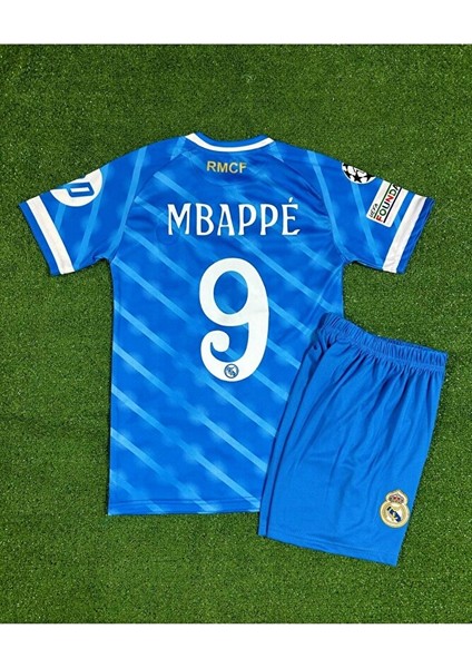 Real Madrid 2025/26 Yeni Sezon Kylian Mbappe 9// Alternatif Çocuk Forması ( Blue)-9