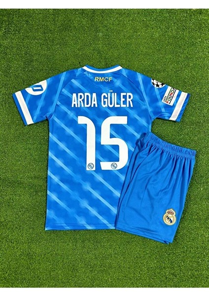Real Madrid 2025/26 Yeni Sezon Arda Güler 15// Alternatif Çocuk Forması ( Blue)