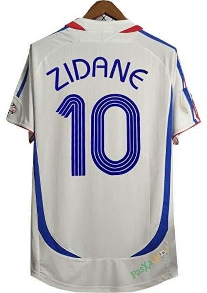 Fransa Zidane 2006 Dünya Kupası Finali Beyaz Retro Forması