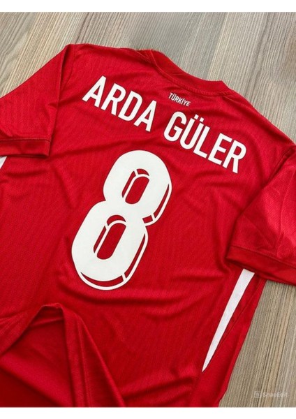 Türkiye Euro 2024 Avrupa Şampiyonası Çocuk Kırmızı Forması 8 Numara (Forma Şort Çorap)