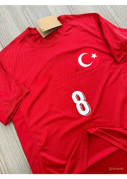 Türkiye Euro 2024 Avrupa Şampiyonası Çocuk Kırmızı Forması 8 Numara (Forma Şort Çorap) modelleri