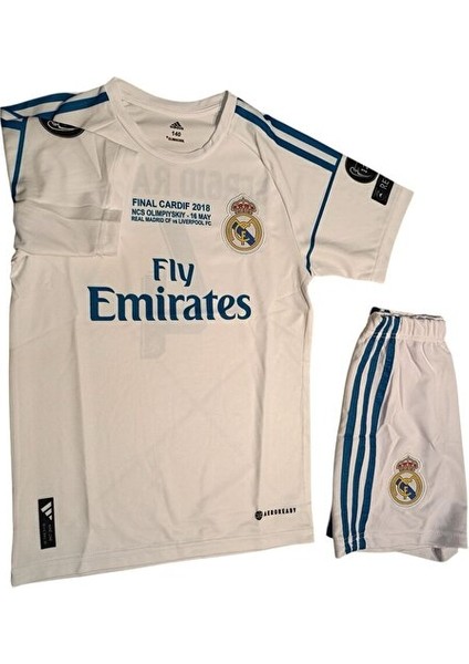 Real Madrid Sergio Ramos Şampiyonlar Ligi 4 Lü Çocuk Futbol Forması Şort+Forma+Bileklik+Çorap fiyatları