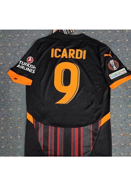 G.âla.tâsa.rây 5 Yıldızlı 2024/25 /mâ.u.ro I'c'â'r'd'î/ 9 Alternatif Siyah Taraftar Forması