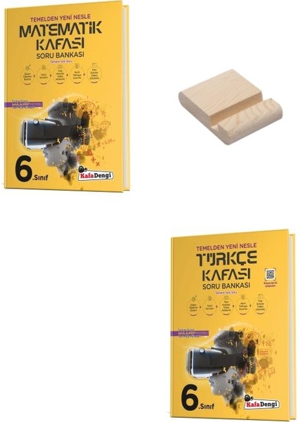 Kafa Dengi 6. Sınıf Matematik ve Türkçe Kafası Soru Bankası + Telefon Standı