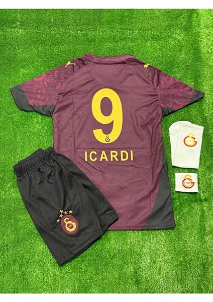 G̷a̷l̷a̷t̷s̷a̷r̷a̷y̷ 2026 Beş Yıldızlı Mâ.u.ro I'c'â'r'd'î/ Alternatif Bordo Çocuk Forması 4lü Set