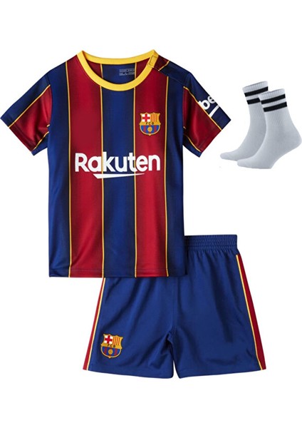 Barcelona Messi 2017/18 Sezon Çocuk Futbol Forma 3'lü Set Forma+Şort+Çorap