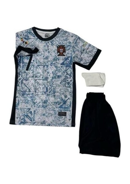 Portekiz Milli Takımı C.ronaldo Özel Tasarım Çocuk Futbol Forması 3 Lü Set Forma+Şort+Çorap fiyatları