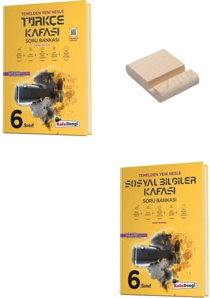 Kafa Dengi 6. Sınıf Türkçe ve Sosyal Bilgiler Kafası Soru Bankası + Telefon Standı