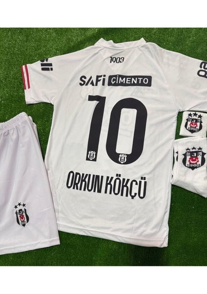 Bêşiktâş,/ 25-26 Yeni Sezon Orkun Kökçü //10 Çocuk Futbol Forması 4'lü Set - Deplasman Beyaz