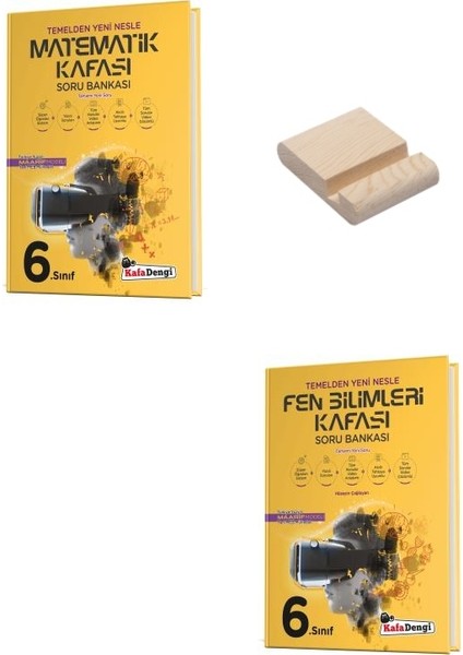 Kafa Dengi 6. Sınıf Matematik ve Fen Bilimleri Kafası Soru Bankası + Telefon Standı
