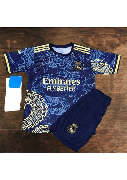 Yeni Sezon Real Madrid Özel Konsept Ronaldo Mavi Dragon Desenli. Çocuk Forması fiyatları