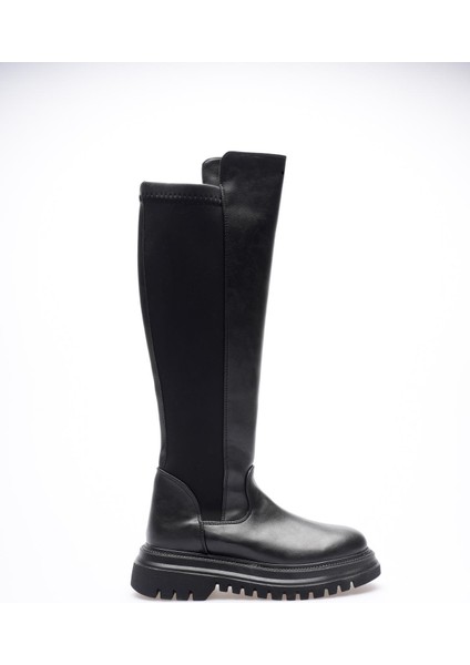 Kadın Deri Çizme Streçli Kalın Tabanlı Fermuarlı Lorven fiyatları