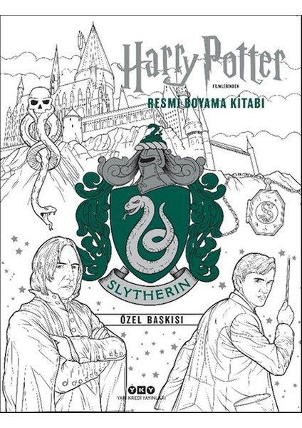 Harry Potter Filmlerinden Resmi Boyama Kitabı – Slytherin Özel Baskısı