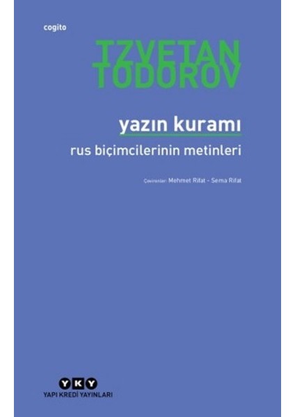 Yazın Kuramı ve Rus Biçimcileri