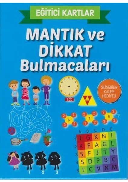 Eğitici Kartlar Mantık ve Dikkat Bulmacaları
