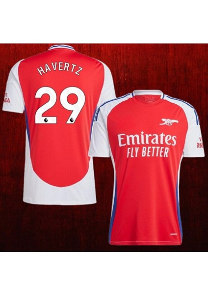 Arsenal 2024/25 Kai Havertz 7 Iç Saha Kırmızı Forması