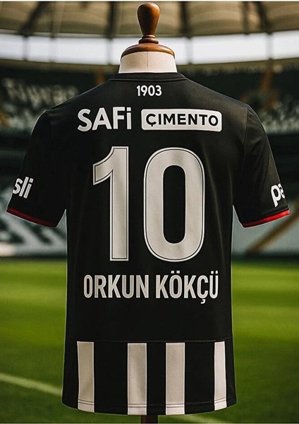 B.e.ş.i.k.t.â.ş / 2025/2026 Yeni Sezon Çubuklu Yetişkin Forması Orku.n Kökç.ü 10 New