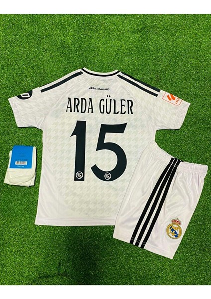 Real Madrid 2024/25 Arda Güler Iç Saha Beyaz Çocuk Forması
