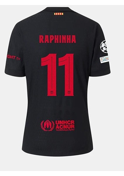 Barcelona 24/25 Rapinha 11 Deplasman Siyah Yetişkin Kısakol Forması