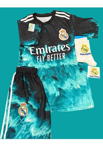 *r*e*a*l*m*a*d*r*i*d* Ronaldo Mavi Dalgalı Çocuk Forması 4 Lü Set fiyatları