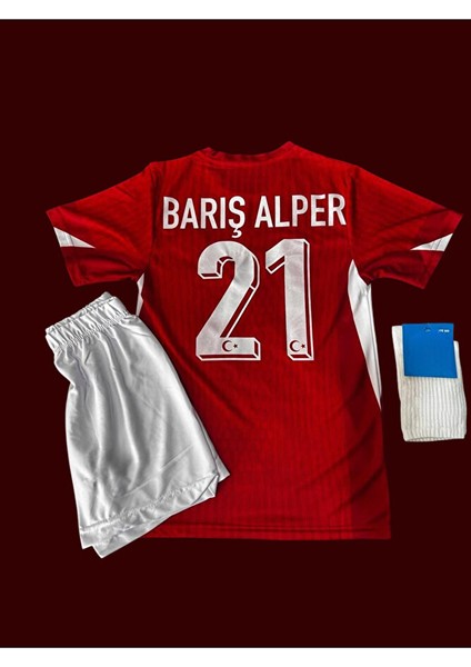 Milli Takım Barış Alper Yılmaz Çocuk Forması Kırmızı 4lü Set modelleri
