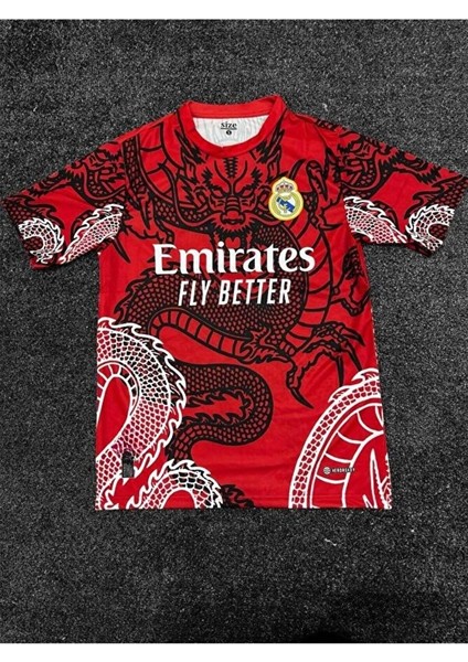 Real Madrıd Vını Jr. Dragon Desenli Kırmızı Forması fiyatları