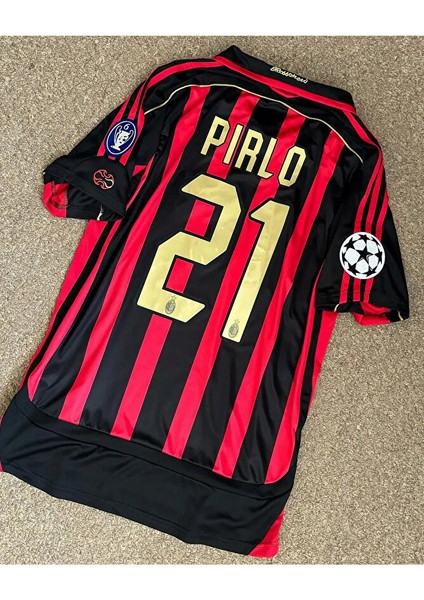 Mılan 2006/07 Şampiyonlar Ligi Kırmızı Pırlo Yetişkin Forması