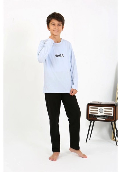 Erkek Çocuk Uzun Kol Penye Pijama Takım Buzmavisi fiyatları