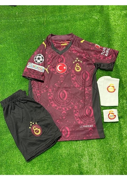 G/âla/tâsa/rây 5 Yıldızlı 2026 /lemina/ 99 Alternatif Bordo Çocuk Forması 4 Lü Set fiyatları
