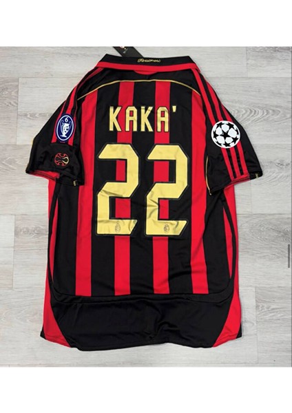 2006/07 Efsane M.i.l.a.n Iç Saha #22 Kaka Leite Baskılı Forması (Kırmızı/siyah) fırsatları
