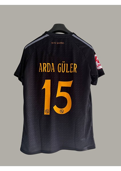 'real-Madrid-Cf' ^^arda^^ G.ü.l.e.r 15 Numara Siyah Düğmeli Deplasman Özel Tasarım Futbol Forması