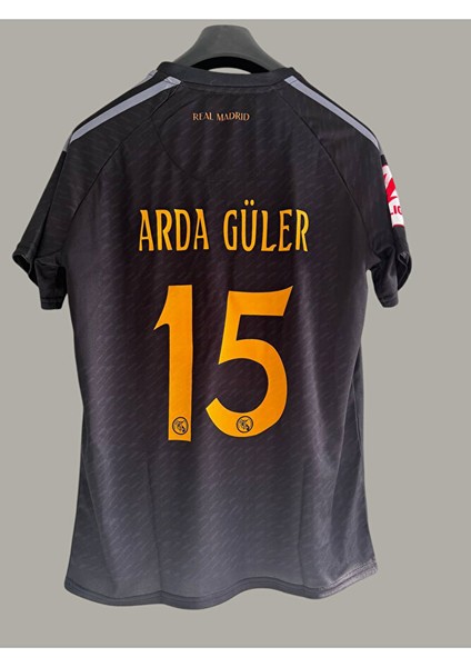 'real-Madrid-Cf' ^^arda^^ G.ü.l.e.r 15 Numara Siyah Düğmeli Deplasman Özel Tasarım Futbol Forması modelleri
