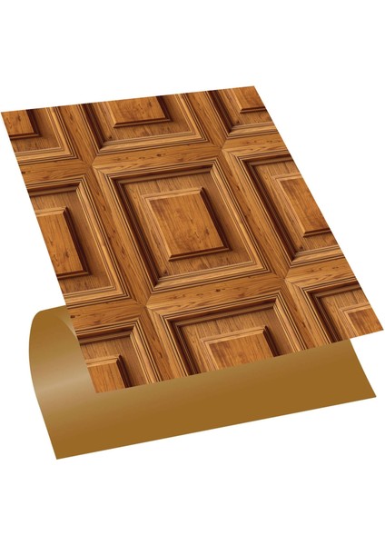 Kendinden Yapışkanlı Fayans Kare Ahşap Desenli Pvc Karo 30X30 cm (11 Adet) 1 M²