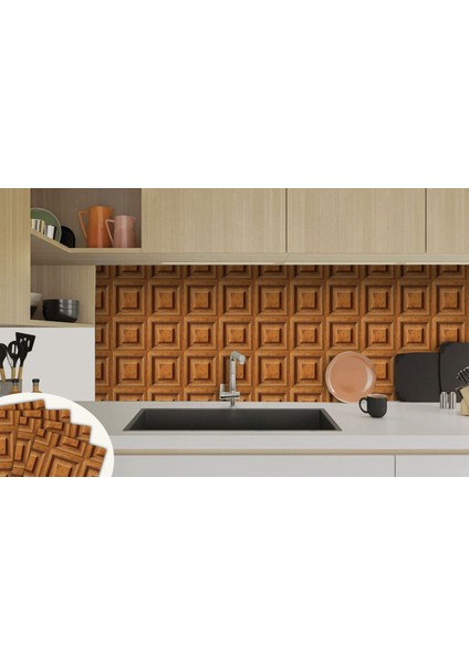 Kendinden Yapışkanlı Fayans Kare Ahşap Desenli Pvc Karo 30X30 cm (11 Adet) 1 M² indirimleri