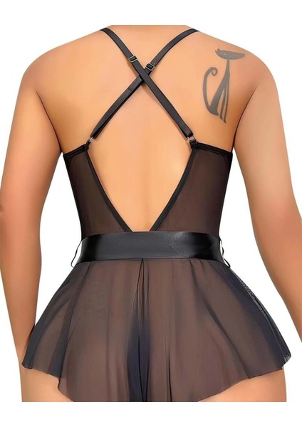Kadın Fantezi Babydoll Dantel Gecelik Siyah fiyatları