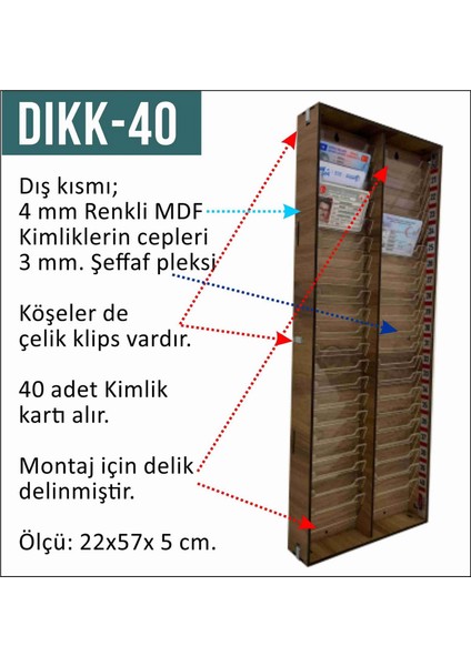 Dıkk-40 Duvar Tipi Ziyaretçi Kart Kutusu