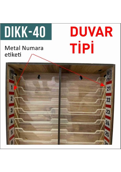 Dıkk-40 Duvar Tipi Ziyaretçi Kart Kutusu fiyatları