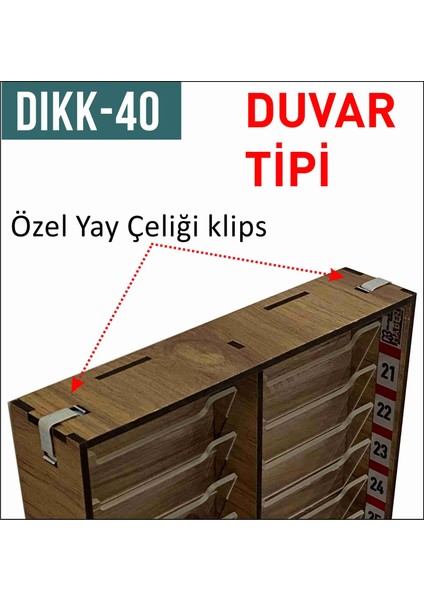 Dıkk-40 Duvar Tipi Ziyaretçi Kart Kutusu modelleri