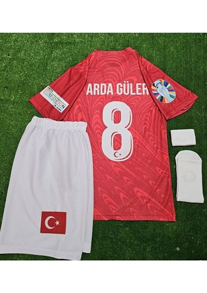 Türkiye Yeni Sezon 2026 #8 A̸r̸d̸a̸ ̸g̸ü̸l̸e̸r̸ Kırmızı Çocuk Forması 4 Lü Set