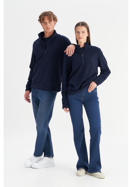 Anti-Pilling Tüylenme Yapmayan Standart Fit Dik Yaka Polar Sweatshirt fiyatları