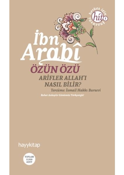 Özün Özü Arifler Allah'ı Nasıl Bilir?