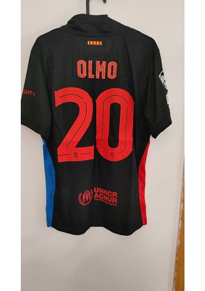 Barcelona 2024/25 Deplasman Siyah Olmo #20 Yetişkin Forması
