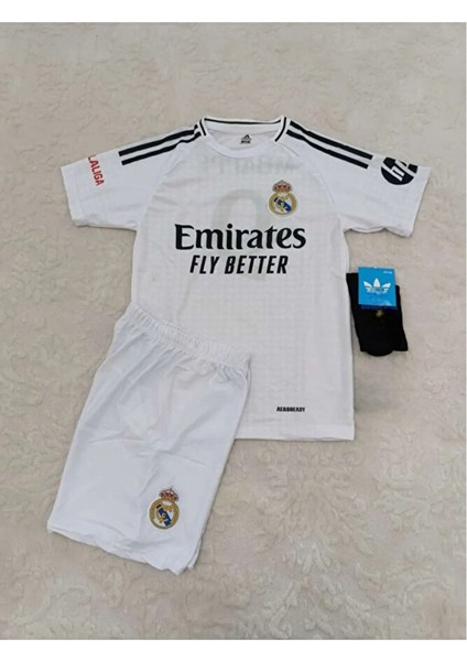 Real Madrıd 2024/25 Beyaz Mbappe Çocuk Forması 4lü Set fiyatları