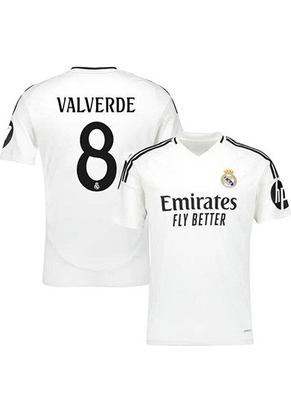 Real Madrıd 2024/25 Iç Saha Beyaz Valverde Yetişkin Forması