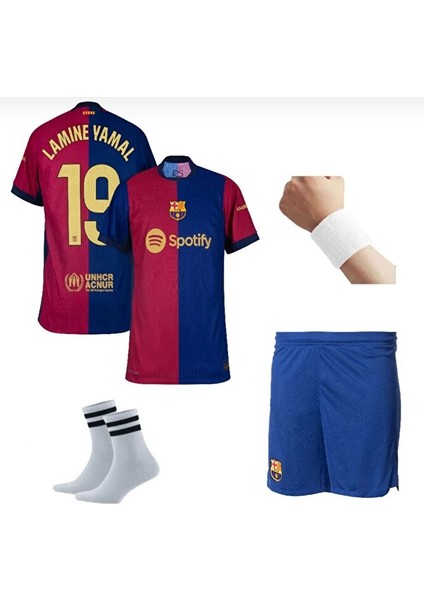 B.a.r.c.e.l.o.n.a 2024/25 Yeni Sezon Lamine Yamal Çocuk Futbol Forması 4'lü Spor T-Shirt