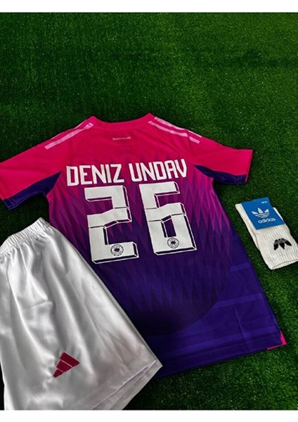 Almanya Milli Takım Deplasman Pembe Deniz Undav Çocuk Forması 4lü Set