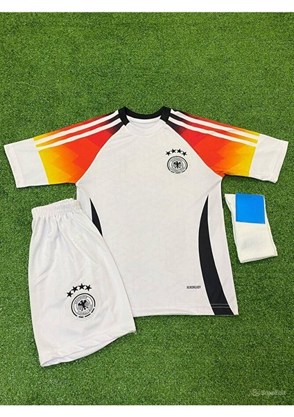Almanya Milli Takım Iç Saha Beyaz Isimsiz Çocuk Forması 4lü Set