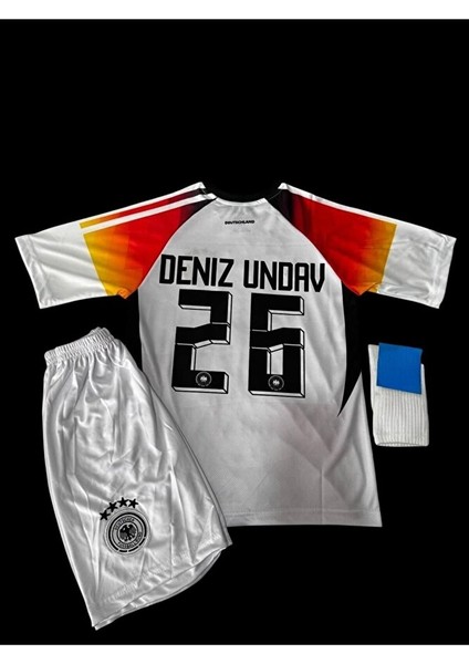 Almanya Milli Takım Iç Saha Beyaz Deniz Undav Çocuk Forması 4lü Set