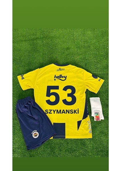 .f.e.n.e.r.b.a.h.ç.e. 2024/25 Szymanskı #57 Iç Saha Parçalı Yeni Sezon Çocuk Forması 4'lü Set